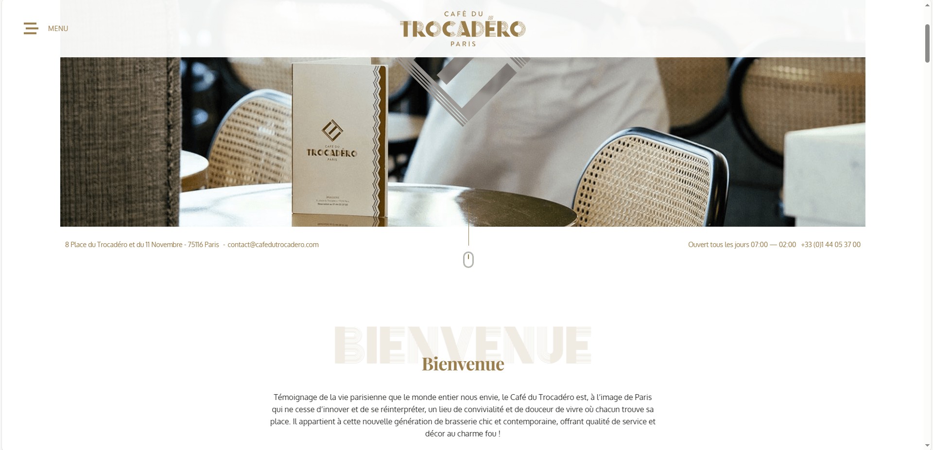 représentation site one-page
